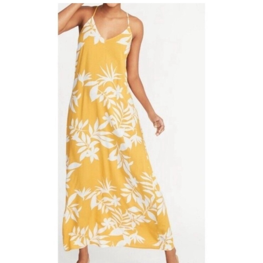 Old Navy Floral Maxi dress Gold XL